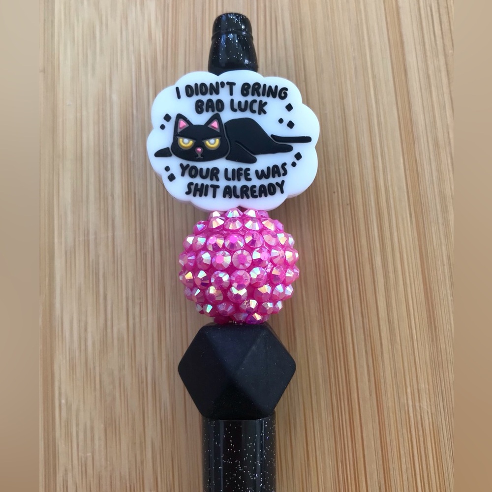 Black Cat Luck Refillable Pen